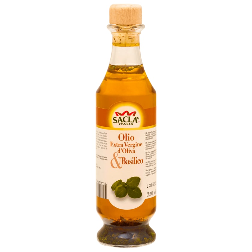 Saclà Natives Olivenöl extra mit Basilikum 250ml